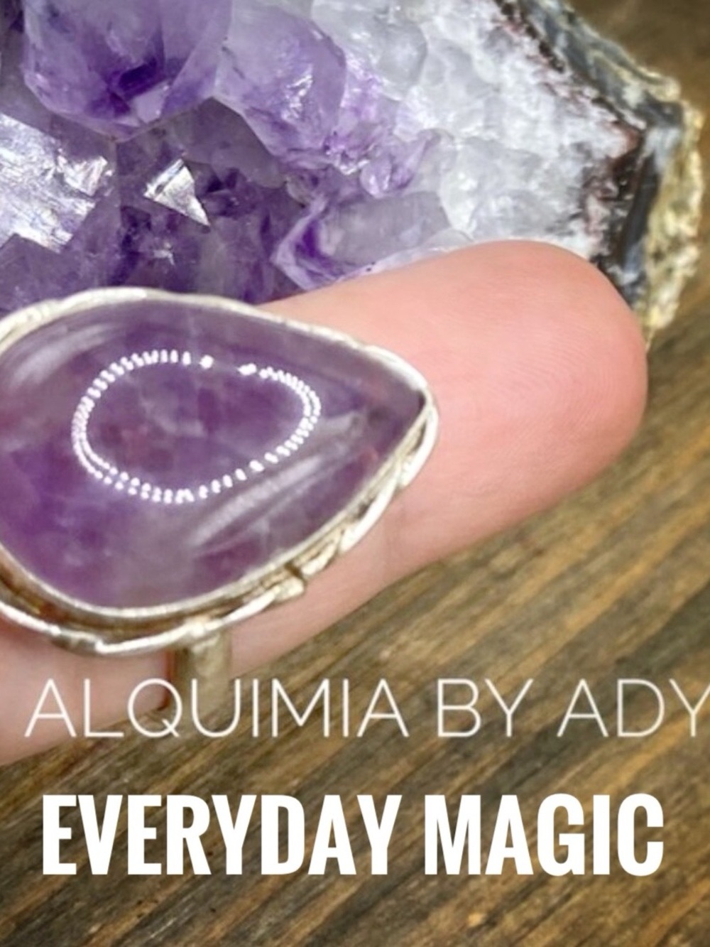 Amethyst Teardrop Ring — Everyday Witchy Magic